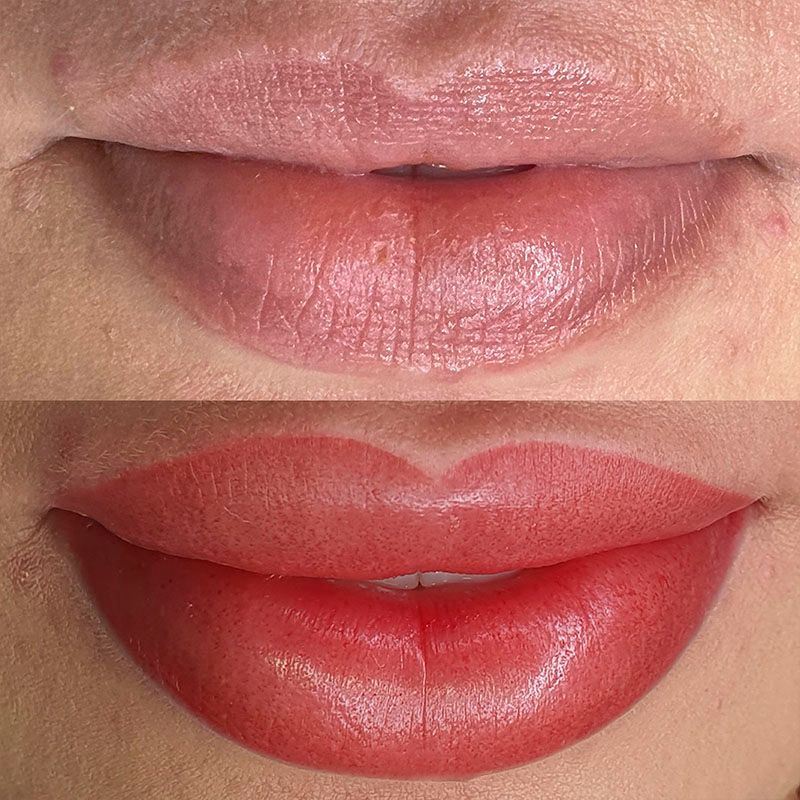 Micropigmentção Labial - Efeito Batom